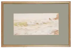 Breaking Waves by Ernest Stuart, watercolour, offered Nov 2018