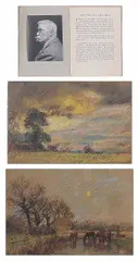 Pond Widdington by William M Fisher, pastel on paper, offered Nov 2018