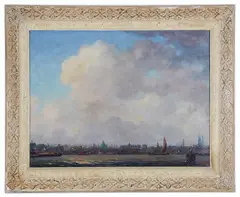 A view of Amsterdam by Albert Hemelman, oil on canvas, offered Mar 2018