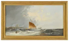 Stormy seas by William Henry Williamson, oil on canvas, offered Dec 2017