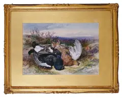 Blackcock and grouse by James Hardy junior, watercolour, offered Dec 2017