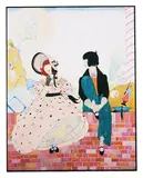 Artwork for Vogue 1918 original pen by Helen Dryden, ink and watercolour, offered Dec 2017