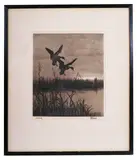 Whizzing by Richard Evett Bishop, etching, offered Dec 2017