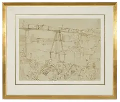 Untitled by Frank Joseph Archer, 1948, ink on paper, offered Nov 2017