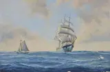 A three masted steel hull ship possibly the Mount Stewart or Cromdale by Kenneth Grant, oil on canvas, offered Jun 2017