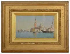 San Giorgio Maggiore, Venice by Federico del Campo, oil on canvas, offered Jun 2017