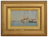 San Giorgio Maggiore, Venice by Federico del Campo, oil on canvas, offered Jun 2017