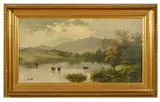 With cattle by a loch in the by Edgar Longstaffe, 1882, oil on canvas, offered Feb 2017