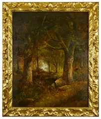 The Faggot Gatherers by Joseph Thors, oil on canvas, offered Feb 2017
