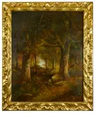 The Faggot Gatherers by Joseph Thors, oil on canvas, offered Feb 2017