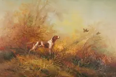 Flushing the Game Birds by Eugene Kingman, oil on canvas, offered Feb 2017