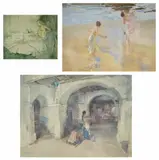 Bathers by William Russell Flint, print, offered Feb 2017