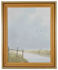 Landscape river scene by J. S. Waide, oil on canvas, offered Dec 2016