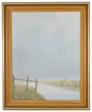 Landscape river scene by J. S. Waide, oil on canvas, offered Dec 2016