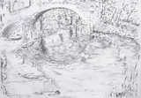 British Bridge by Sarah Medway, pencil, offered Dec 2016