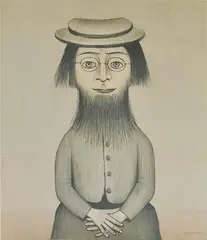 Bearded Lady by L. S. Lowry, print, offered Dec 2016