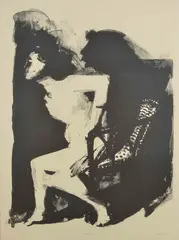 British Woman in a Chair by Bill Jacklin, print, offered Dec 2016