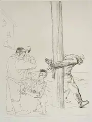 British Sonny by Peter Howson, engraving, offered Dec 2016