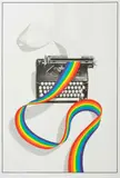 British The Poet's typewriter by Patrick Hughes, print, offered Dec 2016