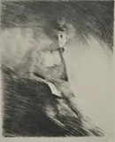 German At the fireside by Otto Goetze, engraving, offered Dec 2016