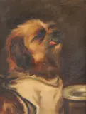 British An early 20th century portrait of a seated Scotty dog by Bertha Martin, oil on canvas, offered Jun 2016