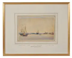 British A collection of six assorted marine watercolours by Calvert Jones, watercolor, offered Jun 2016