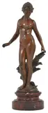 French A bronze sculpture of a model woman by Augustus Moreau, bronze, offered Jun 2016