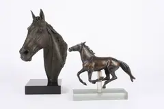BritishA bronze model of a running horse by David Cornell, bronze, offered Feb 2016