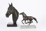 BritishA bronze model of a running horse by David Cornell, bronze, offered Feb 2016