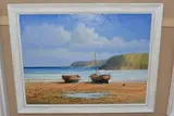 A coastal landscape by David Short, oil on board, sold Apr 2025