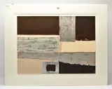 Chocolate box ii by Linda Charles, mixed media on paper, sold Apr 2025