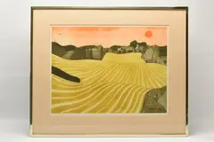 Bale oaks by John Brunsdon, etching, sold Apr 2025