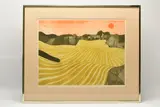 Bale oaks by John Brunsdon, etching, sold Apr 2025