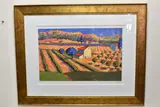Blue trees by Richard Pargeter, print on paper, sold Mar 2025