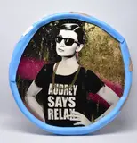 Audrey says relax by Mr Sly, 2021, mixed media, sold Mar 2025
