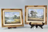 Comprising a landscape with white cottage by Peter J. Greenhill, oil, offered Mar 2025