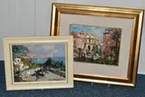 Comprising 'Sun Terrace by Vincenzo Aprile, oil on board, sold Mar 2025