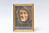 A head and shoulders portrait of a monk by David W. Haddon, 1890, oil on canvas, offered Mar 2025