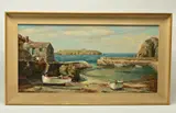 Mullion cove by Nancy Bailey, oil on canvas, sold Mar 2025