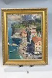 Marina grande, sorrento by Vincenzo Aprile, oil on board, sold Mar 2025