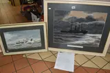 The first depicting the Tug Rumania which by Alf Whiting, watercolor, offered Mar 2025