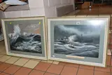 The first depicting the American vessel by Alf Whiting, 1959, watercolor, offered Mar 2025