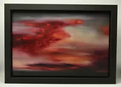Red sky at night - winter light' by Graham Milton, oil on canvas, sold Feb 2025