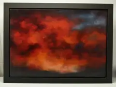 A COLOURFUL SUNSET, initialled bottom right, oil on canvas, by Graham Milton, oil on canvas, sold Feb 2025