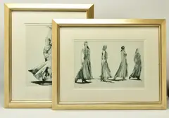 Comprising 'Study by Fletcher Sibthorpe, print (other), sold Feb 2025