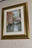 A venetian canal scene by Raffaele Fiore, oil on canvas, sold Feb 2025