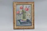 Still life flowers by Mary Thomas, oil on canvas, sold Feb 2025