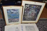 A group of pictures comprising two drawings the first depicts nude by Helen Steinthal, pencil on paper, offered Feb 2025