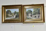 Somerset crossing by Alan King Of Malvern, oil on canvas board, sold Jan 2025