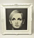 Twiggy by Simon Claridge, print on board, sold Jan 2025